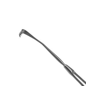 เครื่องมือถ่างเส้นเลือดแบบใหม่ Sachs Vein Retractor ปลายสแตนเลสแบบโค้งและแบบฟันเลื่อย 4 แฉก ขนาด 21 ซม. สำหรับการแพทย์ โดย Blush Surgical - Product Image 3
