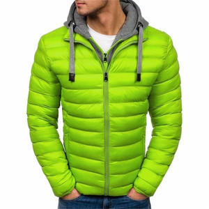 Custom Fashion Waterproof Plus Size Zip up Down <b>Coat</b> Men's Regular Puffer Shiny Shell Thick Jacket Winter Wear - Product Image 1