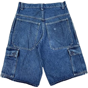 Mens Loose Fit Cargo Denim Shorts Casual Wide Leg <b>Jean</b> Shorts Multi Pocket Streetwear Outdoor <b>Work</b> Summer Shorts Pants Outfit - Product Image 3