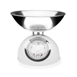 Bilancia da Cucina Meccanica Lacor, Capacità 5kg, Ciotola in Acciaio Inox, Design Retrò Bianco - Product Image 1