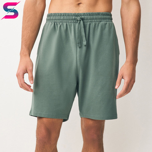 Wholesale Rate Newest Design Navy Green Ice Grey Lightweight Outer Wear Shorts 3 Pack <b>Hip</b> Hop 100 Percent Cotton Men's Shorts - Product Image 6