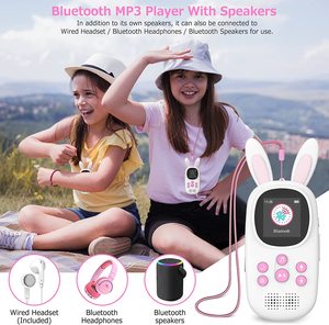 Reproductor MP3 Infantil con Forma de Conejo, Pantalla TFT a Color de 5.3 Pulgadas, Lector de Libros Electrónicos, Portátil, Regalo <span class=keywords><strong>para</strong></span> Niños, con Micro SD Integrado - Product Image 6