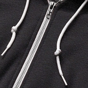 Sweat-shirt à capuche zippé personnalisé pour homme, fermeture éclair métallique, vente en gros OEM pour les marques de streetwear américaines - Product Image 2