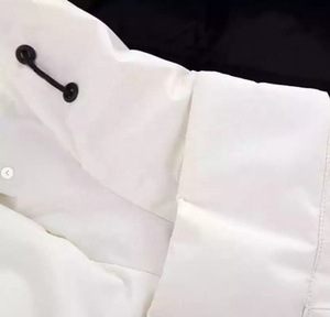 Veste d'hiver longue à capuche en duvet blanc coupe-vent pour homme, parka décontractée pour l'extérieur avec fermeture éclair et logo sur la manche - Product Image 4