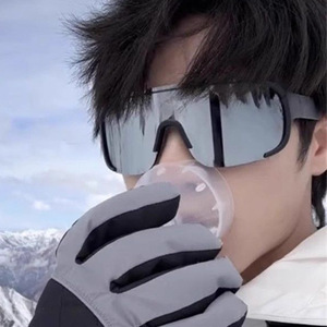 UV400 Cycling Sunglasses Large-<b>Frame</b> Outdoor Ski Goggles for Kids Windproof Mountaineering Road Mountain Bike <b>Bicycle</b> Sports - Product Image 4