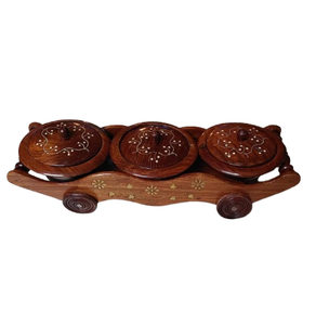 New Style Eco Material Dry Fruit Serving Tray With Bowls <b>Ramadan</b> Decor Homeware Hotel Restaurant Steel <b>Chocolate</b> Bowl - Product Image 1