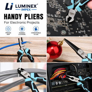 LUMINEX IMPEX LUB=113 <b>Long</b> <b>Nose</b> Stainless Steel Lightweight Smooth Work Jewelry Making Polishing Pliers for Bracelet Making DIY - Product Image 4