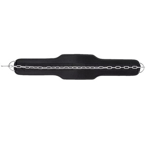 High Quality Strong Soft Neoprene Dip Belts with <b>Chain</b> for Weight Lifting Custom Logo Gym Equipment Unisex Wholesale <b>Cheap</b> Price - Product Image 1
