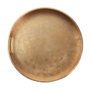 Plato y plato dorado Thali de lujo y bandeja redonda Bandejas decorativas para servir para bodas Ideal para usos multiusos - Product Image 5
