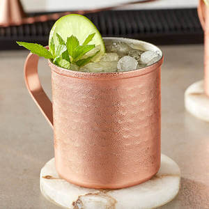 Mug à Moscow Mule en cuivre pur de qualité supérieure, 100 % cuivre massif, pour boire des cocktails, ensemble de mugs à Moscow Mule en cuivre - Product Image 1