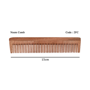 Peigne en bois de Neem naturel biologique à dents fines et grossières pour cheveux bouclés et raides, artisanat naturel - Grande Vente - Product Image 4