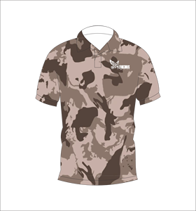Camiseta Polo de Camuflaje Marrón Polvo, Manga Corta, Ropa Deportiva para Actividades al Aire Libre - Product Image 3