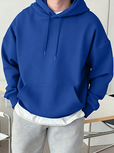 Pull à capuche d'hiver pour homme 100% coton, écologique, anti-boulochage, anti-rétrécissement, anti-plis, en tissu tricoté 250g, coupe classique - Product Image 4