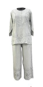 Buy hotselling Handmade <b>Women</b> Cotton <b>Kurta</b> <b>Set</b> with Embroidery 2 Piece Co-ord <b>Set</b> kurti - Product Image 5