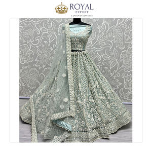 Fournisseur Grossiste Exportateur de Vêtements de Mariage Indiens de Créateur, Tenues de Mariée en Tulle Lourd, Lehenga Choli de Mariage à Vendre - Product Image 2