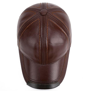 Gorras de cuero hechas directamente en fábrica para unisex, fabricación profesional, logotipo personalizado impreso, gorra de béisbol para hombre con MOQ bajo. - Product Image 1