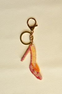 Handmade <b>Beaded</b> Heel Keychain, Summer Purse Charm - Product Image 4