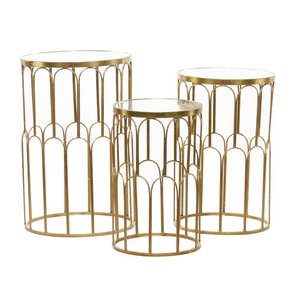 Designer Metal Frame Nesting <b>Table</b> Set Modern <b>Coffee</b> <b>Tables</b> for Home Interior Styling - Product Image 5