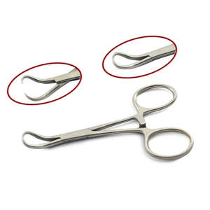 Pinzas Quirúrgicas Curvas con Mordazas Afiladas de Acero Inoxidable para Veterinaria - Product Image 5