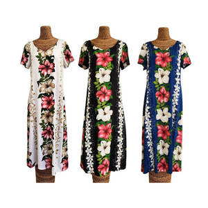 Vestidos Midi Mumu Micronesios Personalizados al por Mayor con Mangas Abullonadas y Diseño Polinesio - Product Image 6