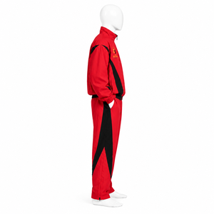 Ensemble de survêtement en nylon coupe-vent avec logo, veste zippée et pantalon de survêtement, dernier design, fabriqué par Elson Sports - Product Image 4