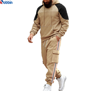 Nuevo Conjunto Deportivo para Hombre, Cómodo, con Capucha, Estilo Cargo, de Poliéster y Algodón, Casual, de Manga Larga, Color Sólido, con Cordón Ajustable - Product Image 3