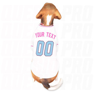 Custom Name Team Name Number Blue White Dog Baseball Jersey Personalized Pet Baseball Shirt Dogs Cats Sports Pet Costume Gift - Product Image 2