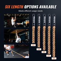 Corde d'escalade de 1,5 po x 10 pi pour la musculation et l'entraînement à domicile, fabriquée en cordes, cordons et sangles durables, modèle D0100HADND7