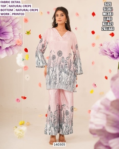 Zohra Regal Set Women's Crepe Floor-Length Traditional Kurta/<b>Kurti</b> with Sun Protection & Quick Dry - Product Image 5