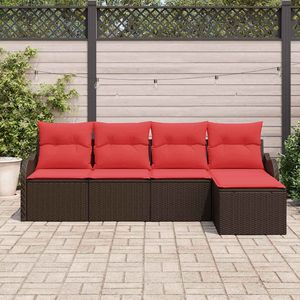 Ensemble de canapés de jardin en polyrotin marron - Product Image 3