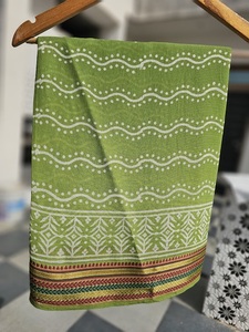 Handcrafted Block Print Cotton Sarong Pareo Scarf Floral Design Soft Lightweight Eco-Friendly Stoles for Women's - Product Image 3