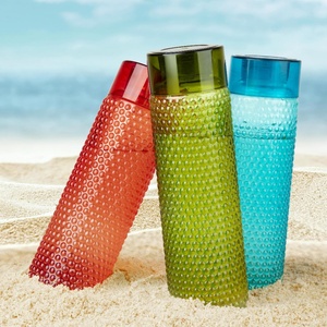 Popular sin BPA 1000ml botella de agua de plástico cuadrada de grado alimenticio apto para viajes hecho en La India botella deportiva motivacional - Product Image 5