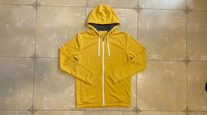 Sweat-shirt à capuche zippé vert à manches longues unisexe, couleur unie, coupe classique, polyester, à porter toute l'année - Product Image 6