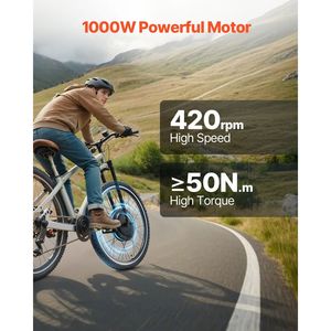 1000W <b>Electric</b> Bike Conversion <b>Kit</b> 48V 420rpm 26\" Front Wheel Enhanced E Bike Hub Motor Upgraded Speed Controller Throttle Grip - Product Image 3