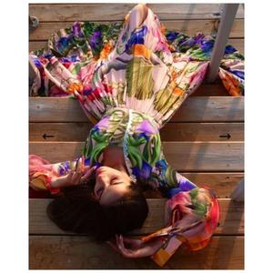Robes maxi bohèmes imprimées à taille naturelle, élégance décontractée estivale, conçues pour les âmes libres, fabriquées à la main - Product Image 4