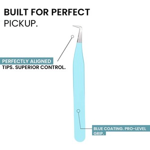 แหนบต่อขนตาแบบเส้นใย ปลายแหนบรูปตัว L งอ 90 องศา ยี่ห้อ Bahasa - Product Image 4