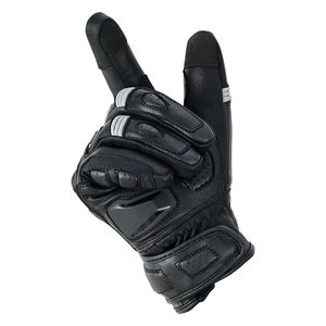 Guantes de Motociclismo de Cuero Negro con Logotipo Personalizado, Guantes de Carreras de Motocicleta con Dedos Completos, Impermeables, Transpirables, Antideslizantes y de Protección - Product Image 2