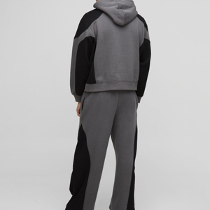 Chándal con Capucha para Hombre, Diseño Color Block, Manga Larga, Ropa Casual de Invierno, 100% Algodón Ecológico, Secado Rápido, Transpirable y Ligero - Product Image 6