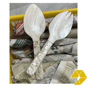 Cuchara decorativa de concha de Vietnam para interiores de casas de playa, decoración de mesas tropicales, restaurantes, hoteles y artículos de regalo. - Product Image 3