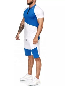 Survêtement de football deux pièces pour hommes, ensemble court de luxe Slim, à la mode, personnalisé, été 2021 - Product Image 2