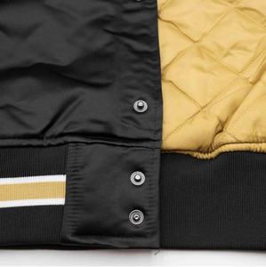 Chaqueta Varsity de Satén de Poliéster de la Más Alta Calidad, Diseño en Blanco, Mangas Largas, Logotipo Personalizado, Chaqueta Letterman de Béisbol para Hombre - Product Image 3