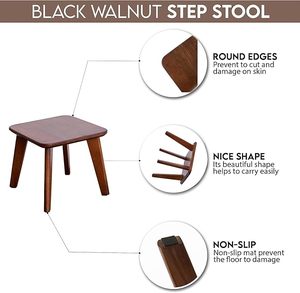 Premium Wooden <b>Step</b> <b>Stool</b> for Adults – Non-Slip Multi-Purpose <b>Stool</b> for Bedroom, Kitchen, Plant Stand & Shoe Changing - Product Image 3