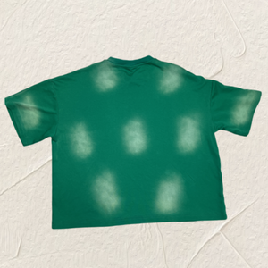 เสื้อยืดคอกลมแขนสั้นลายจุดสีเขียวผ้าถักทรงพอดีตัวลำลอง - Product Image 4