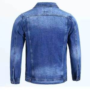 New Design Blue Male Jean Coat Button Pocket <b>Men</b>’s Denim <b>Jacket</b> Autumn Cowboy Winter Oversize Branded Size L Outwear Clothing - Product Image 2