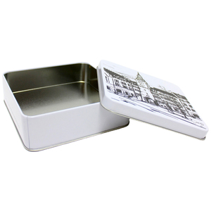 Emballage en fer blanc personnalisé en usine boîte métallique carrée conteneur blanc vide stockage boîte en fer blanc de qualité alimentaire - Product Image 5
