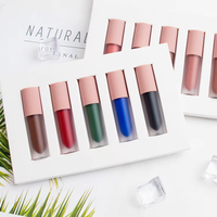 Ensemble de rouges à lèvres liquides mats imperméables, marque privée, longue tenue, rouge nude, maquillage pour les lèvres