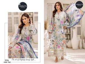 Conjunto de Salwar Kameez y Dupatta de Algodón de Calidad de Exportación India con Estampado y Bordado, Ropa Étnica - Product Image 6