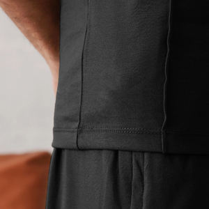 Ensemble de survêtement noir pour homme, t-shirt à manches courtes et pantalon de jogging, vêtements de sport décontractés d'été, tenue de sport deux pièces - Product Image 3