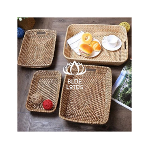 [ALTA CALIDAD] |   Cesta de Mimbre Tejida, Caja de Almacenamiento, Bandeja para Servir Pan, Frutas y Alimentos, Organizador de Cocina, Vietnam - Product Image 6