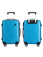 Valise de voyage de luxe personnalisée bleu paon à 4 roues pour femme d'affaires, antivol, avec roulettes pivotantes et serrure à combinaison